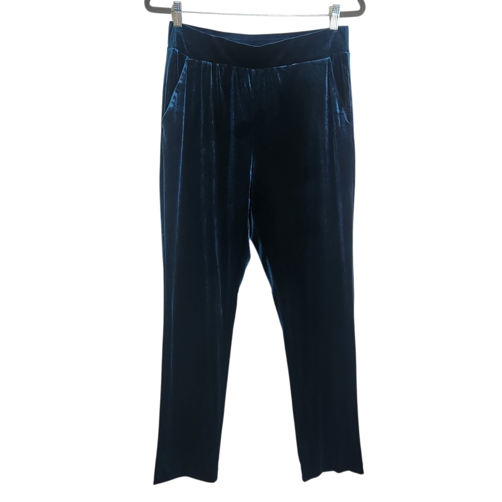 Rachel Roy Teal Blue Velour Pull-On Pants Size Medium